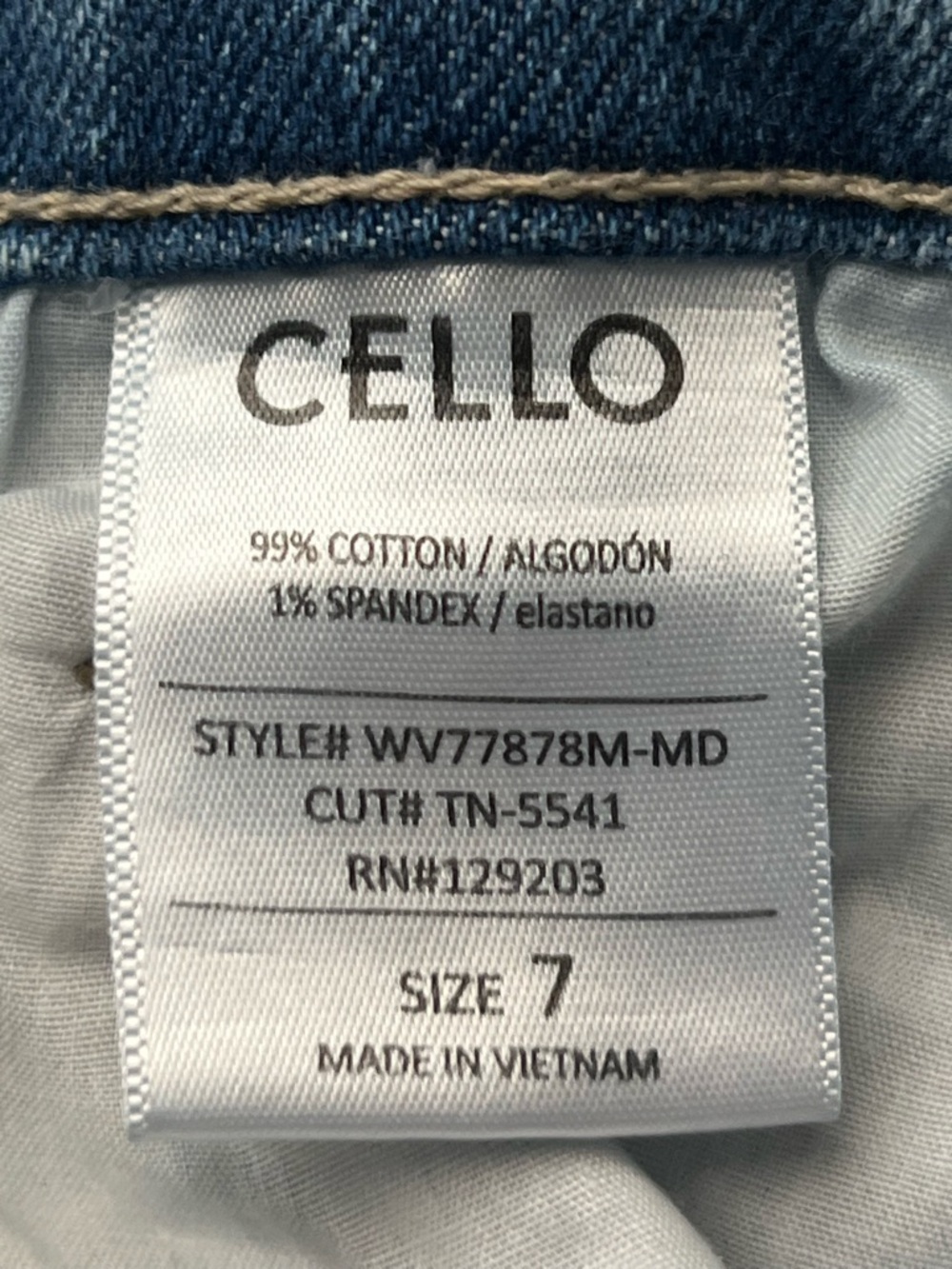 Cello Light Blue Distressed High-Rise Jeans, Size 7 - Picture 11 of 11